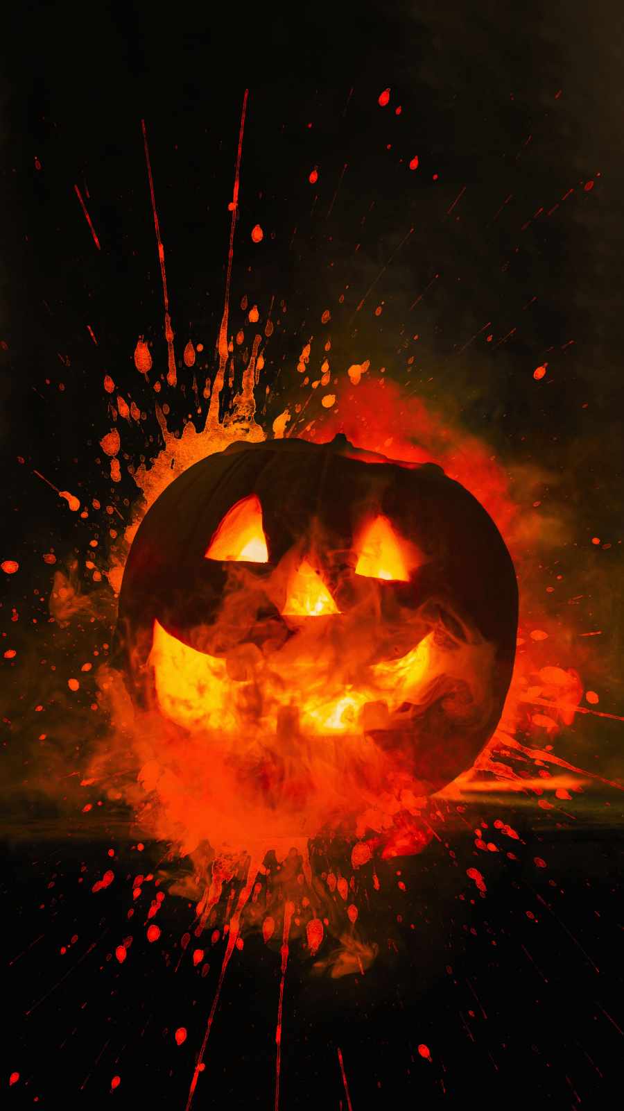 Pumpkin Halloween Blast iPhone Wallpaper