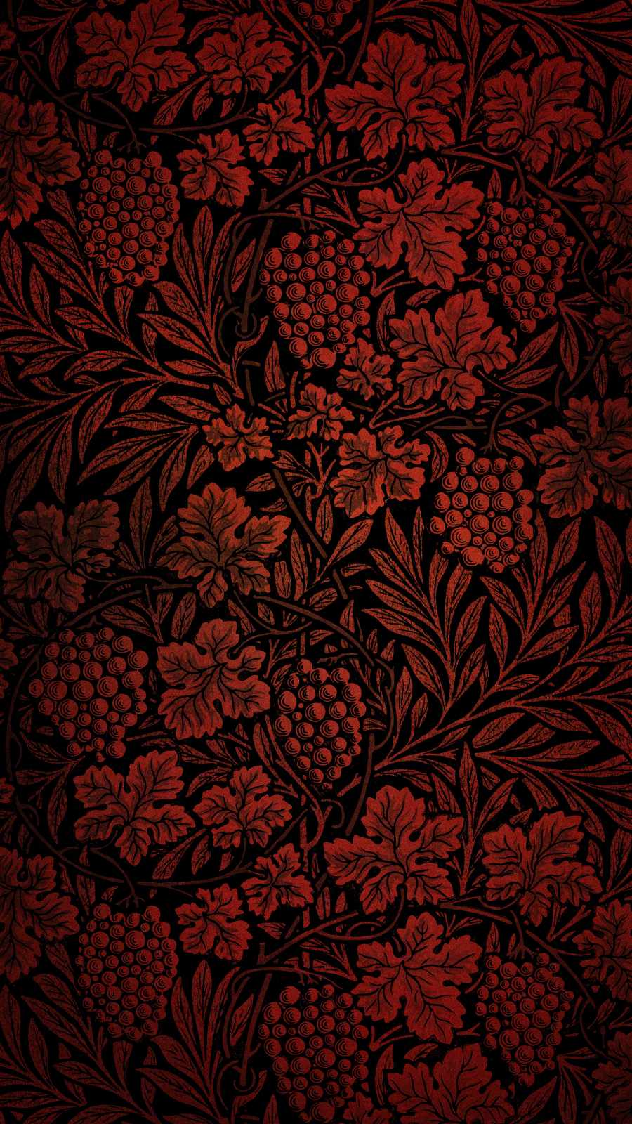 Red Foliage Design iPhone Wallpaper