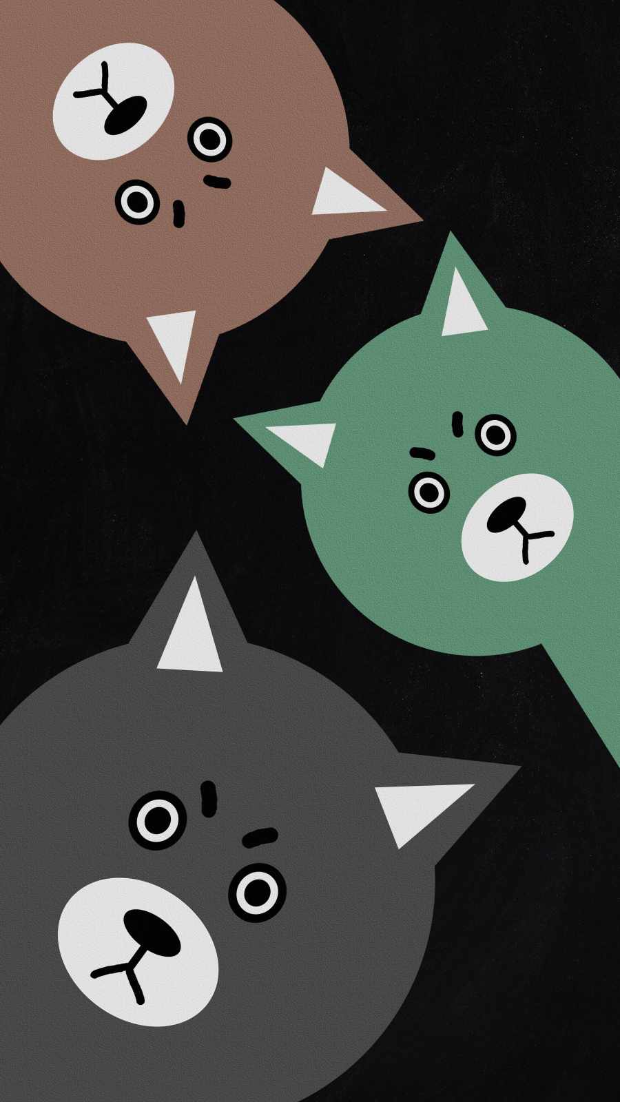 Simple Cats iPhone Wallpaper