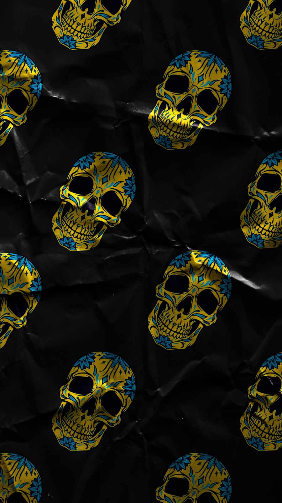 Skull Art Pattern iPhone Wallpaper