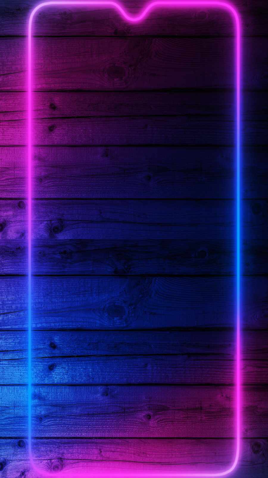 Wood Neon Phone Background iPhone Wallpaper