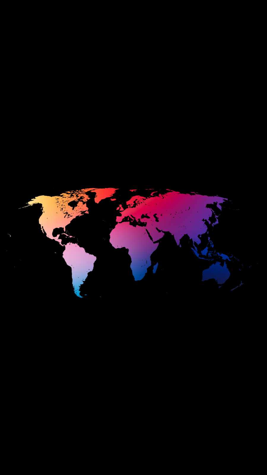 World Map Colorful iPhone Wallpaper