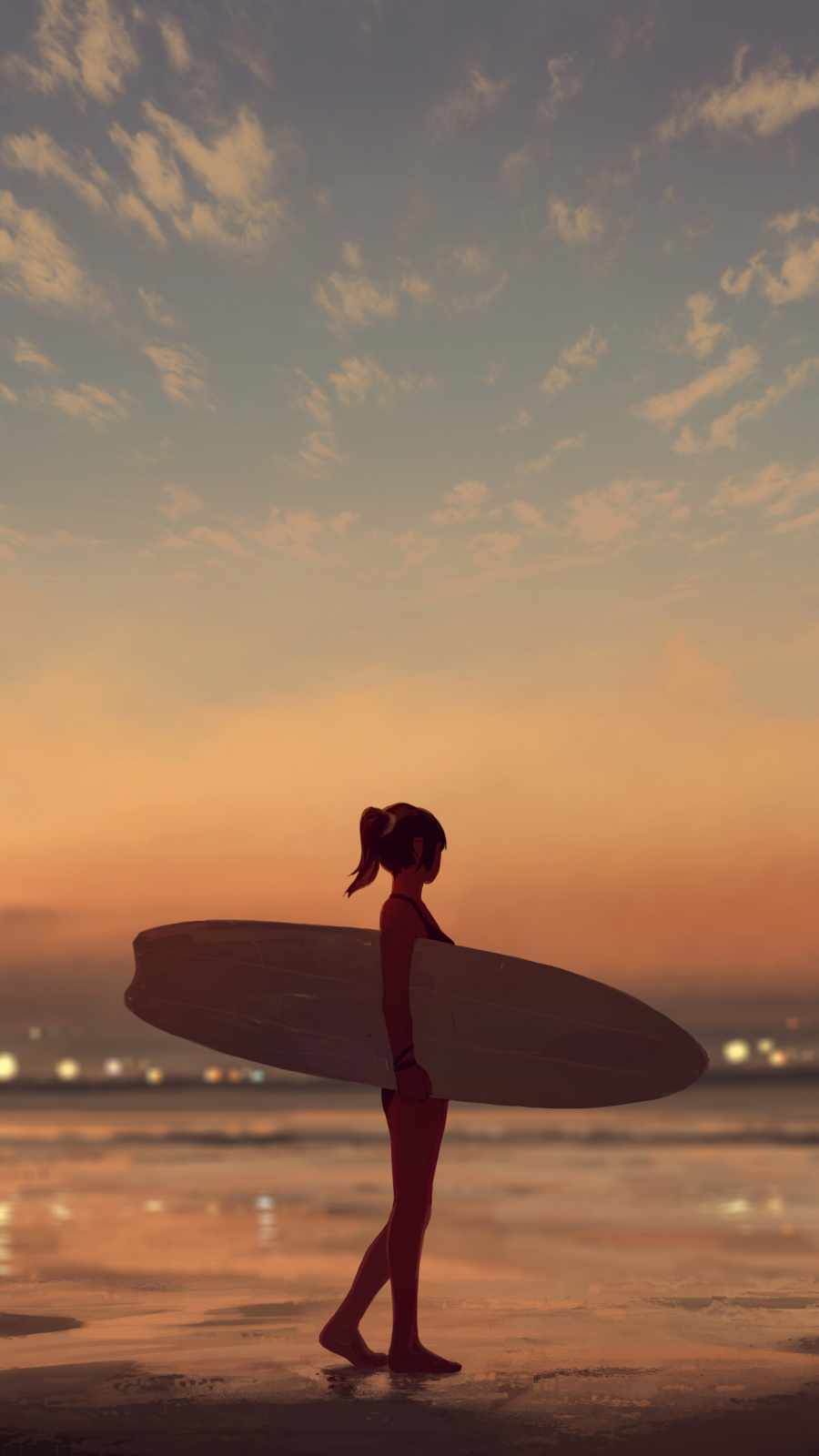 Beach Girl iPhone Wallpaper