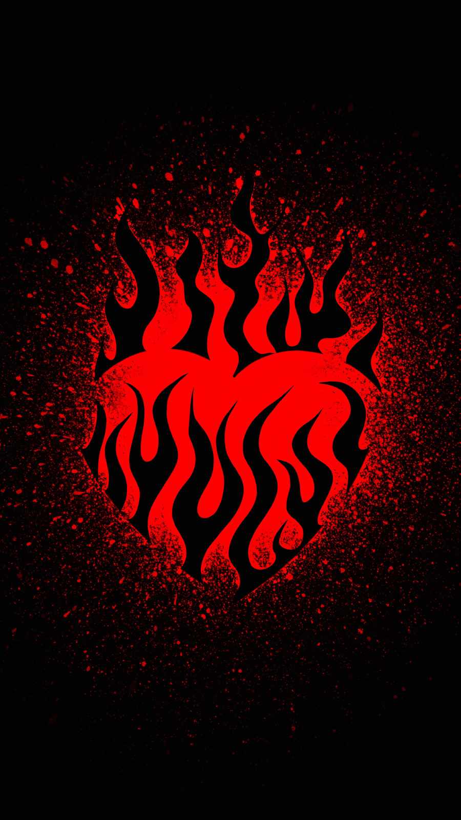 Burning Heart iPhone Wallpaper