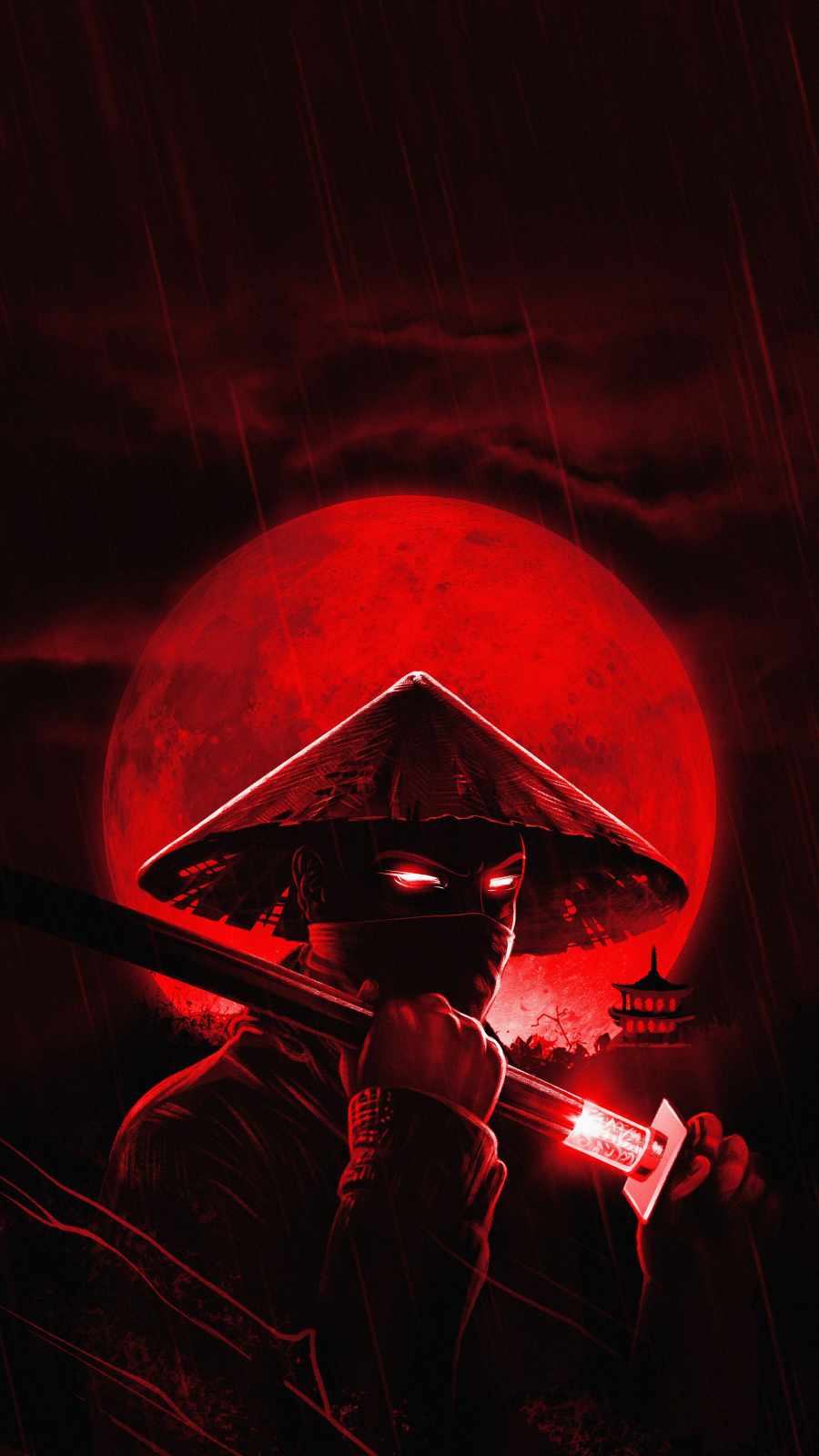 Dark Samurai iPhone Wallpaper