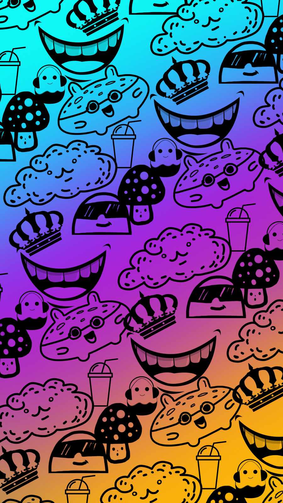Doodle Universe iPhone Wallpaper