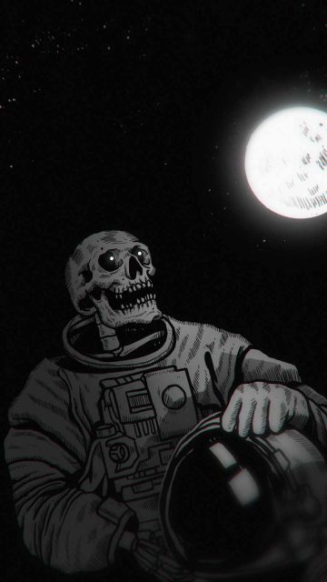 Ghost Astronaut iPhone Wallpaper
