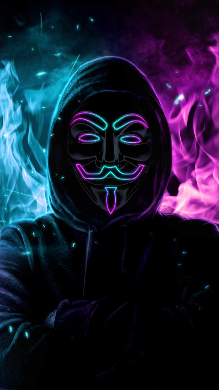 Hoodie Mask Hacker iPhone Wallpaper