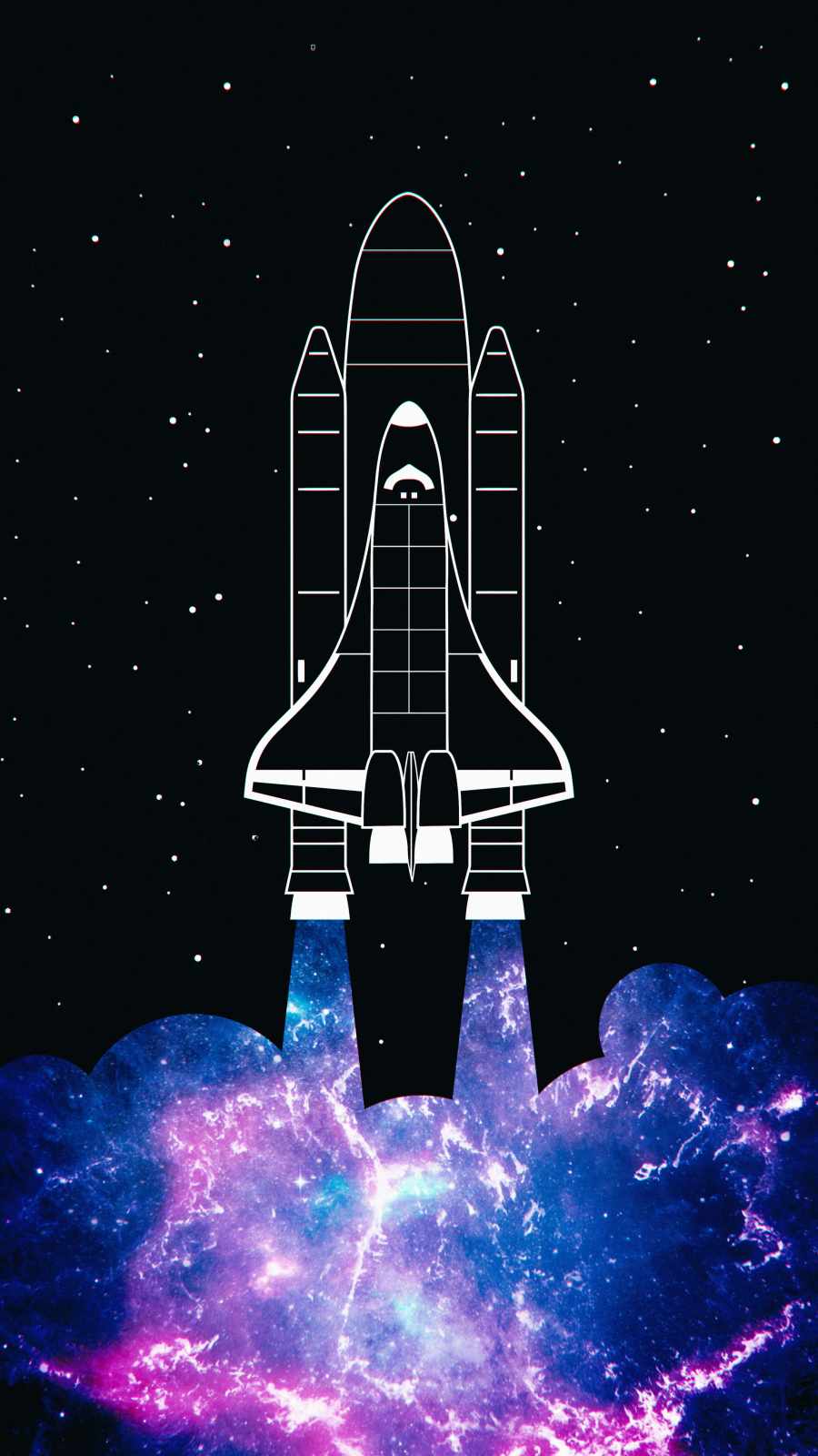 Launch in Space iPhone Wallpaper