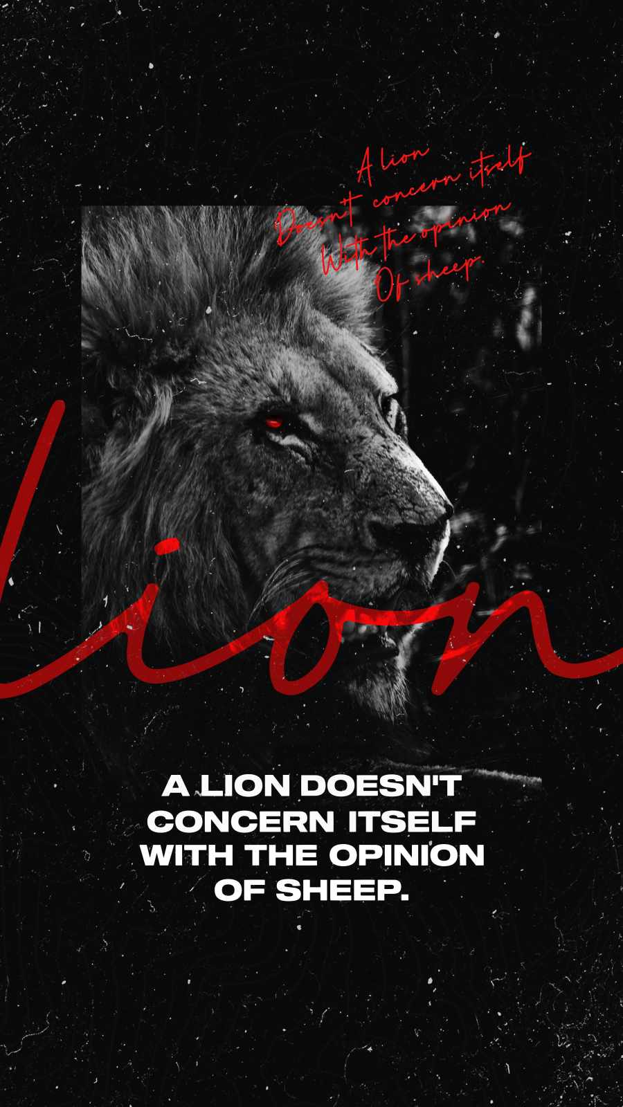 Lion Quote iPhone Wallpaper