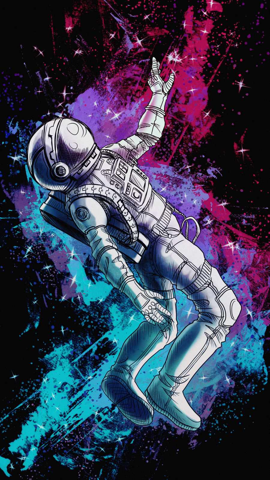Lost Astronaut Art iPhone Wallpaper