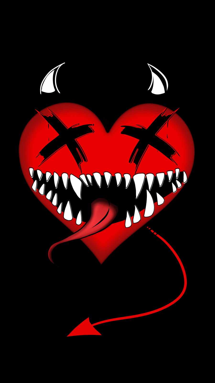 Love is Monster iPhone Wallpaper