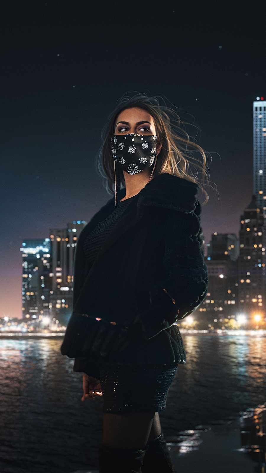 Masked Girl In Black IPhone Wallpaper - IPhone Wallpapers : iPhone  Wallpapers