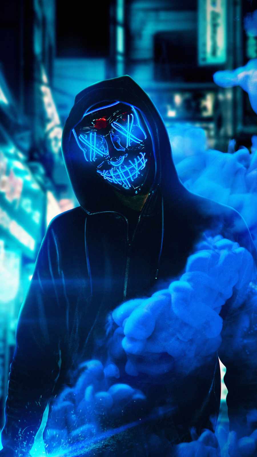 Masked Guy Smoke iPhone Wallpaper