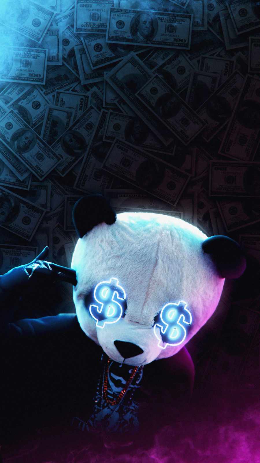 Money Panda iPhone Wallpaper