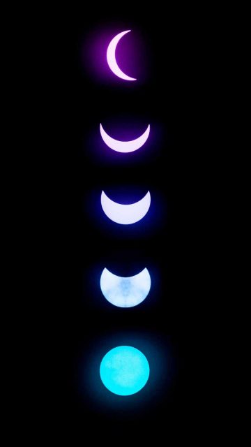 Moon Eclypse Phases iPhone Wallpaper