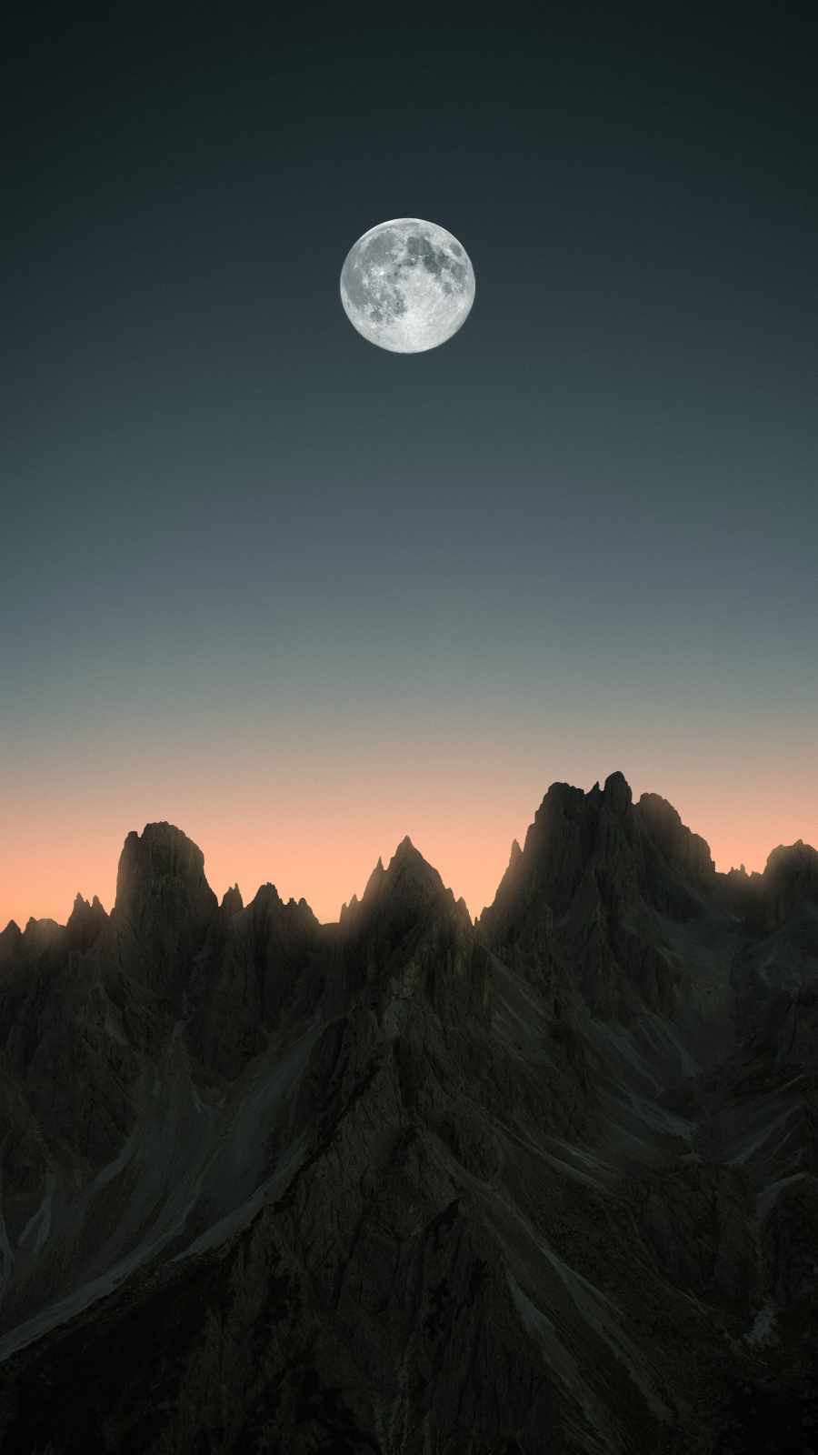 Moon and Mountains iPhone Wallpaper