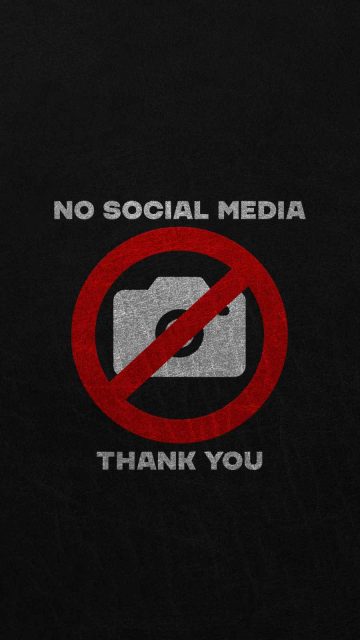 No Social Media iPhone Wallpaper