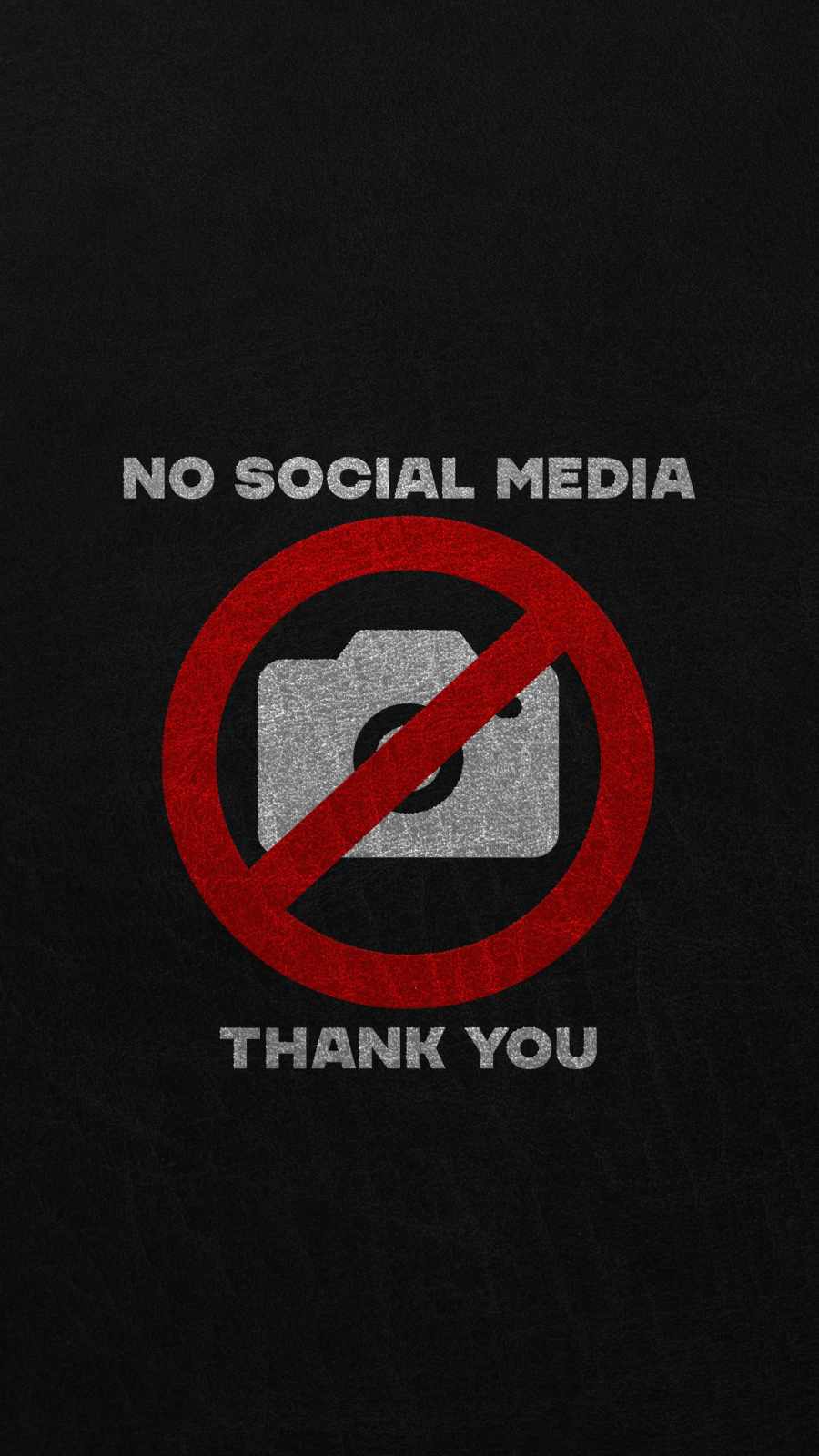 No Social Media iPhone Wallpaper