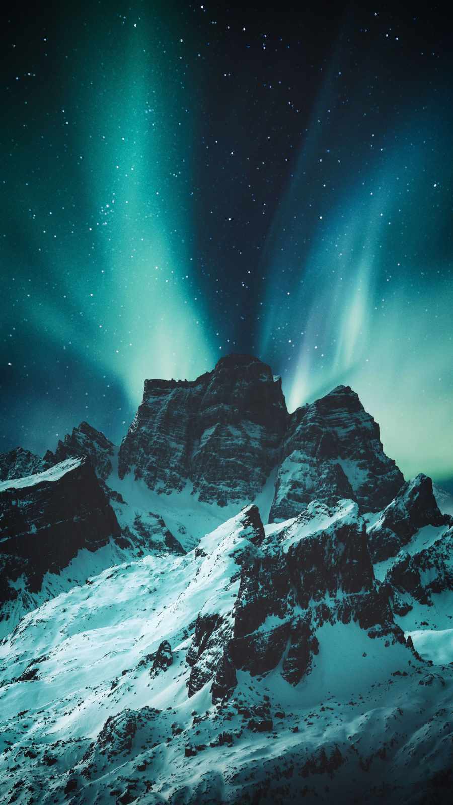 Northern Lights Mountain iPhone Wallpaper