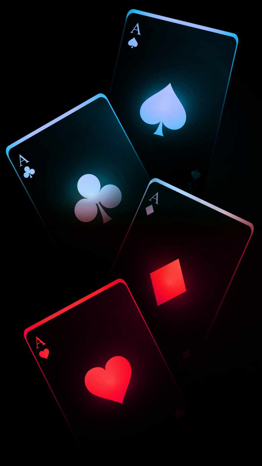 Poker Cards Dark iPhone Wallpaper