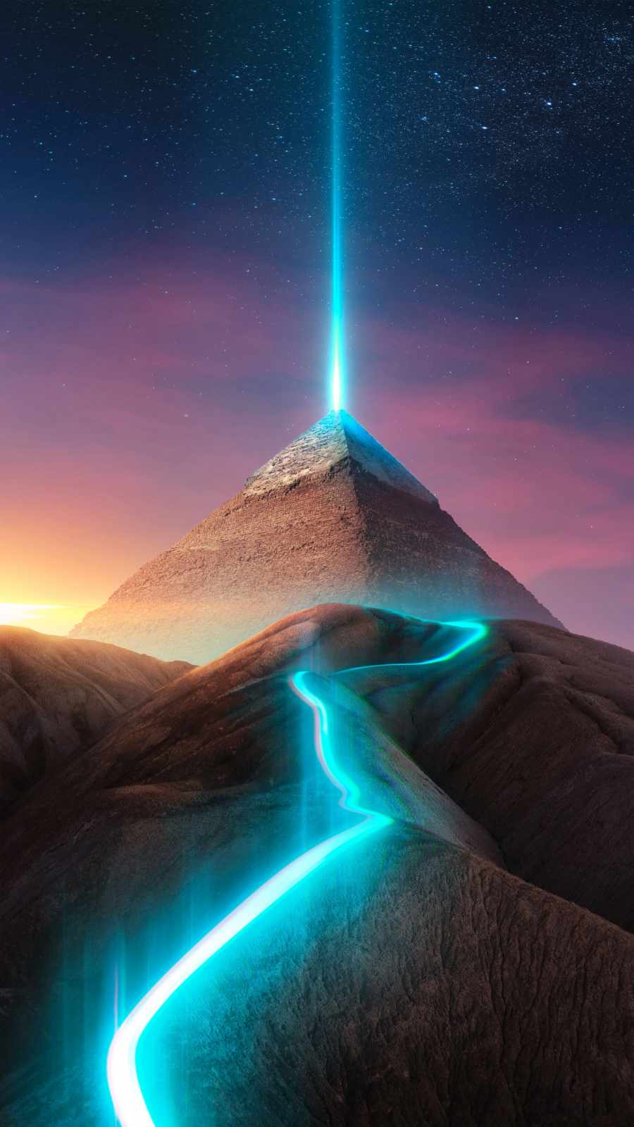 Pyramid Light iPhone Wallpaper