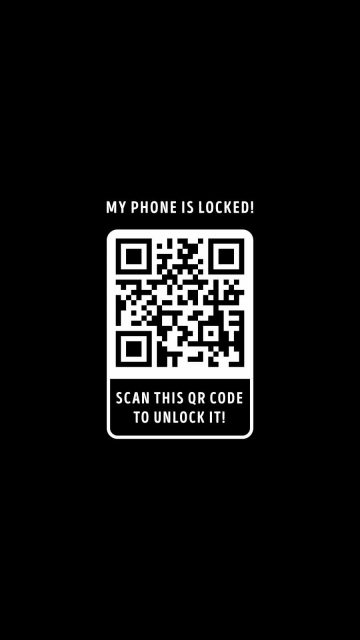 QR Code Lock iPhone Wallpaper
