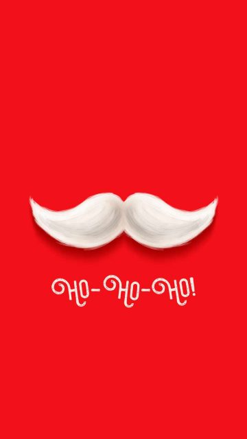 Santa Mustache iPhone Wallpaper
