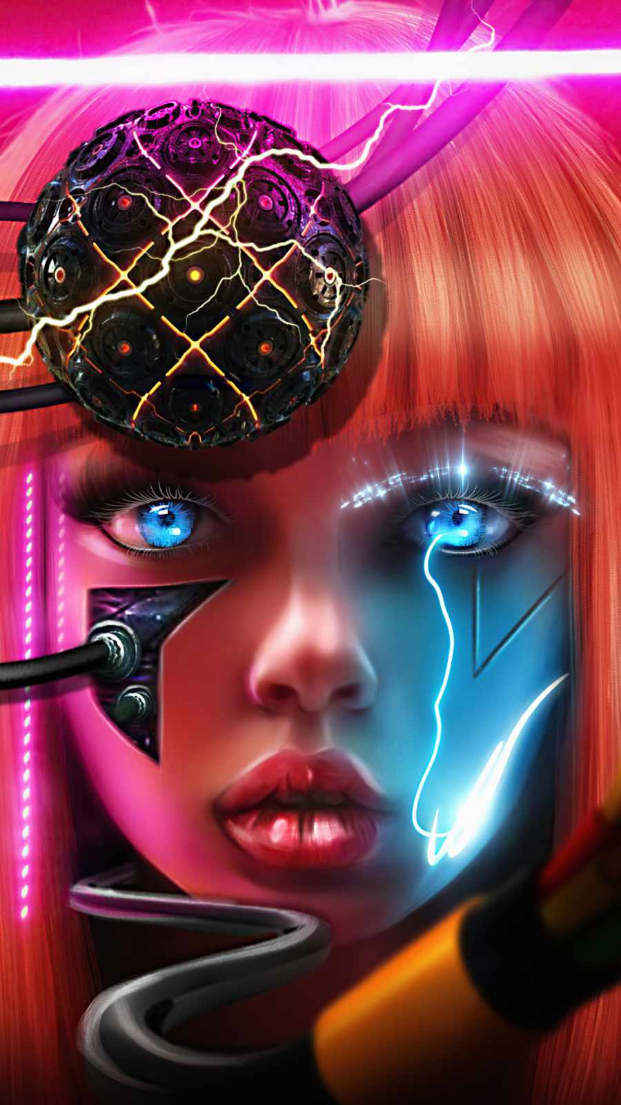 Scifi Girl Eyes iPhone Wallpaper