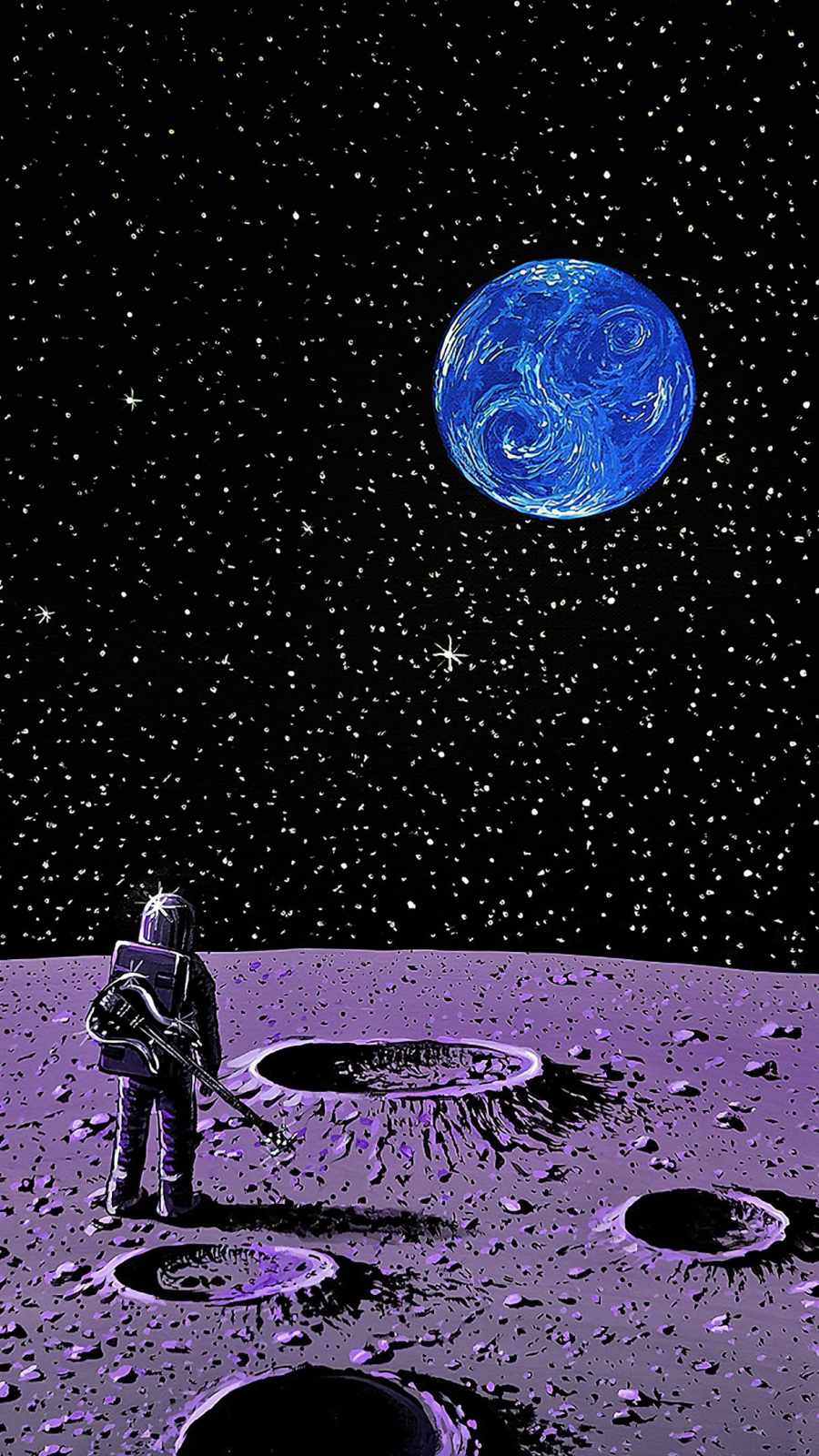 Space Rock Musician Astronaut iPhone Wallpaper