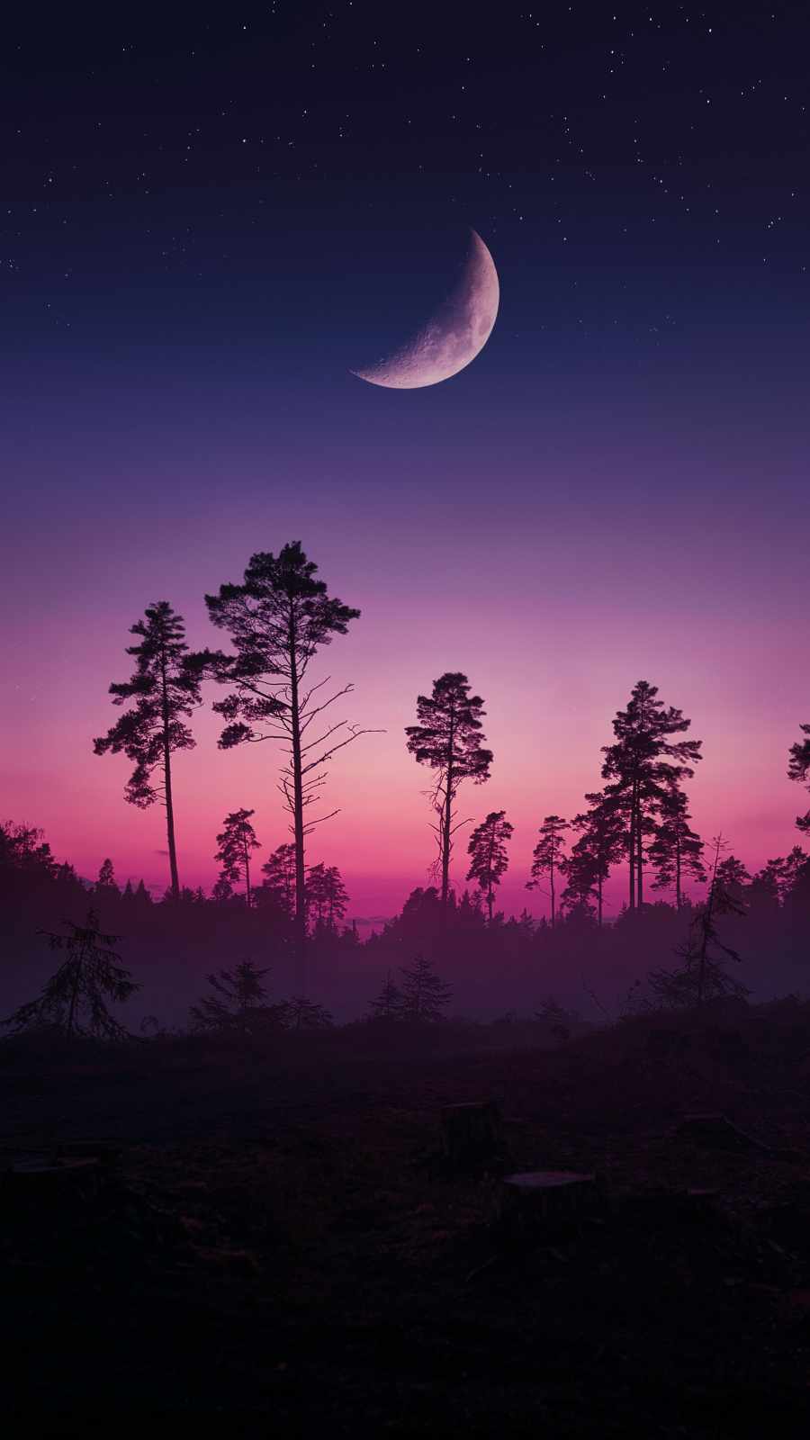 Sunset Moon iPhone Wallpaper