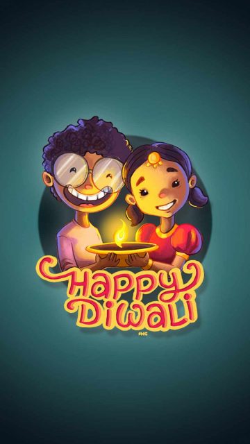 happy diwali deepavali festival iPhone Wallpaper