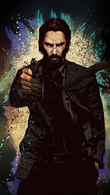 john wick gun iPhone Wallpaper