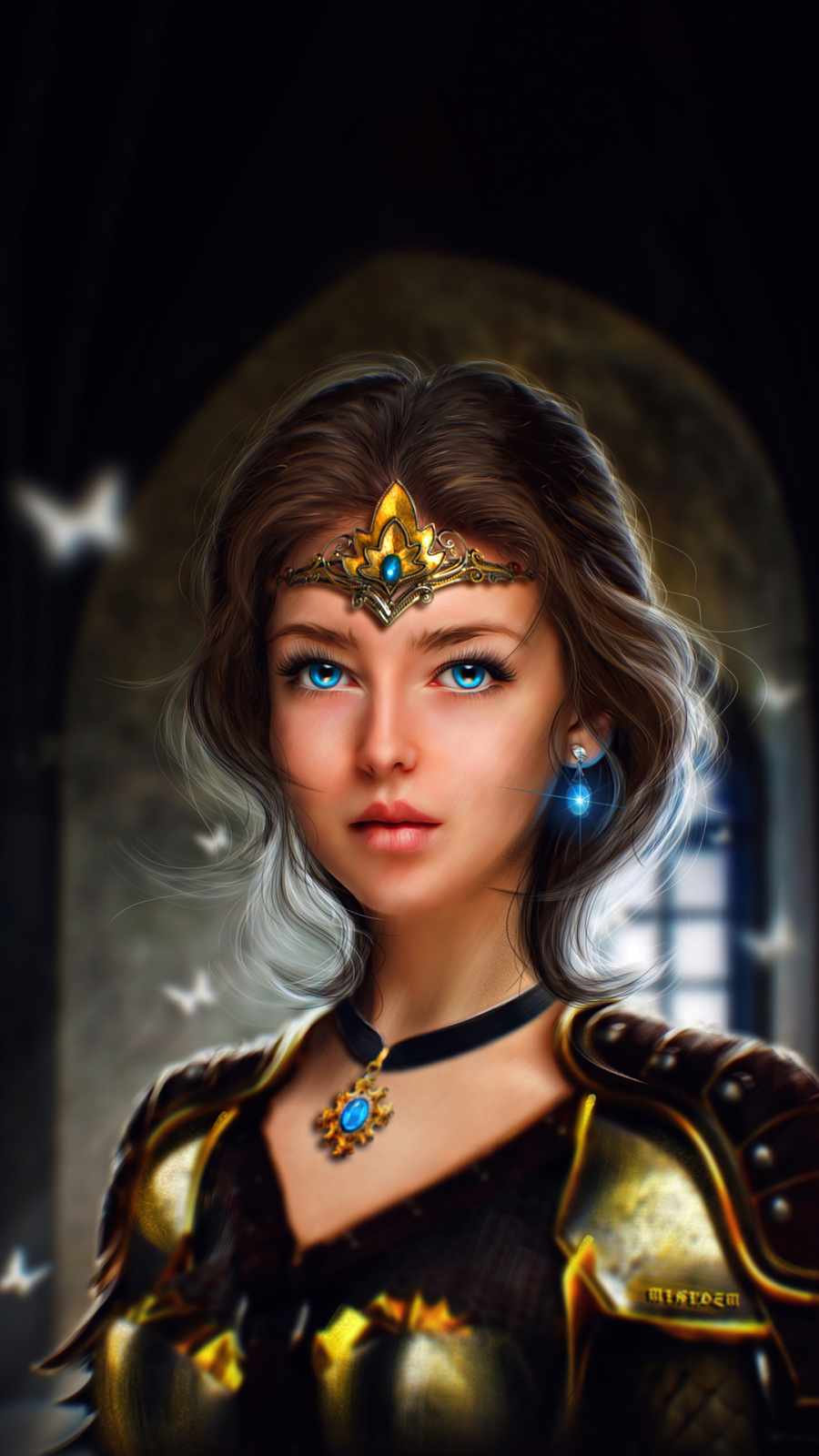 warrior beautiful princess iPhone Wallpaper