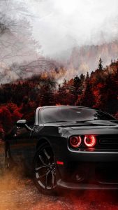 Black Dodge Challenger iPhone Wallpaper