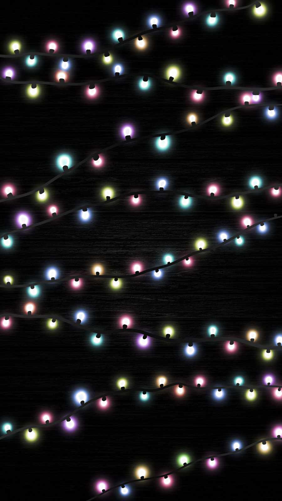 Christmas String Lights iPhone Wallpaper
