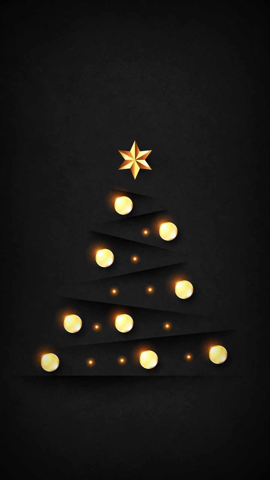 Christmas Tree Minimal Art iPhone Wallpaper