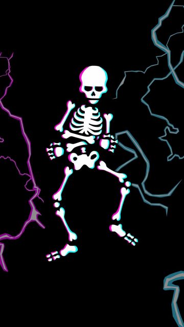 Dancing Skull iPhone Wallpaper