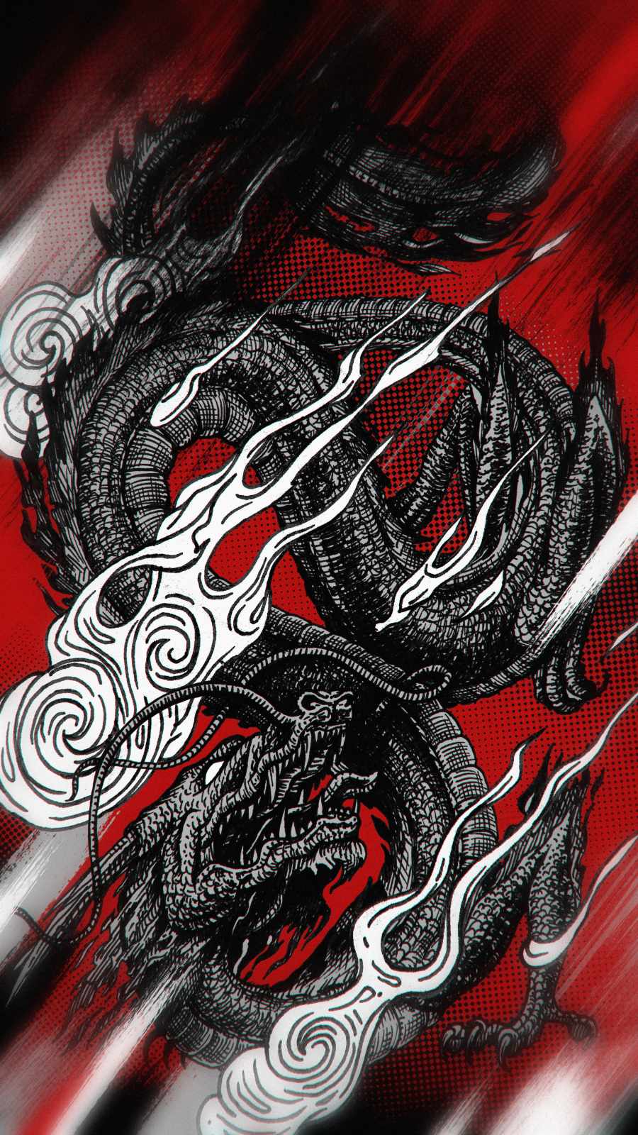 Dragon Art 4K iPhone Wallpaper