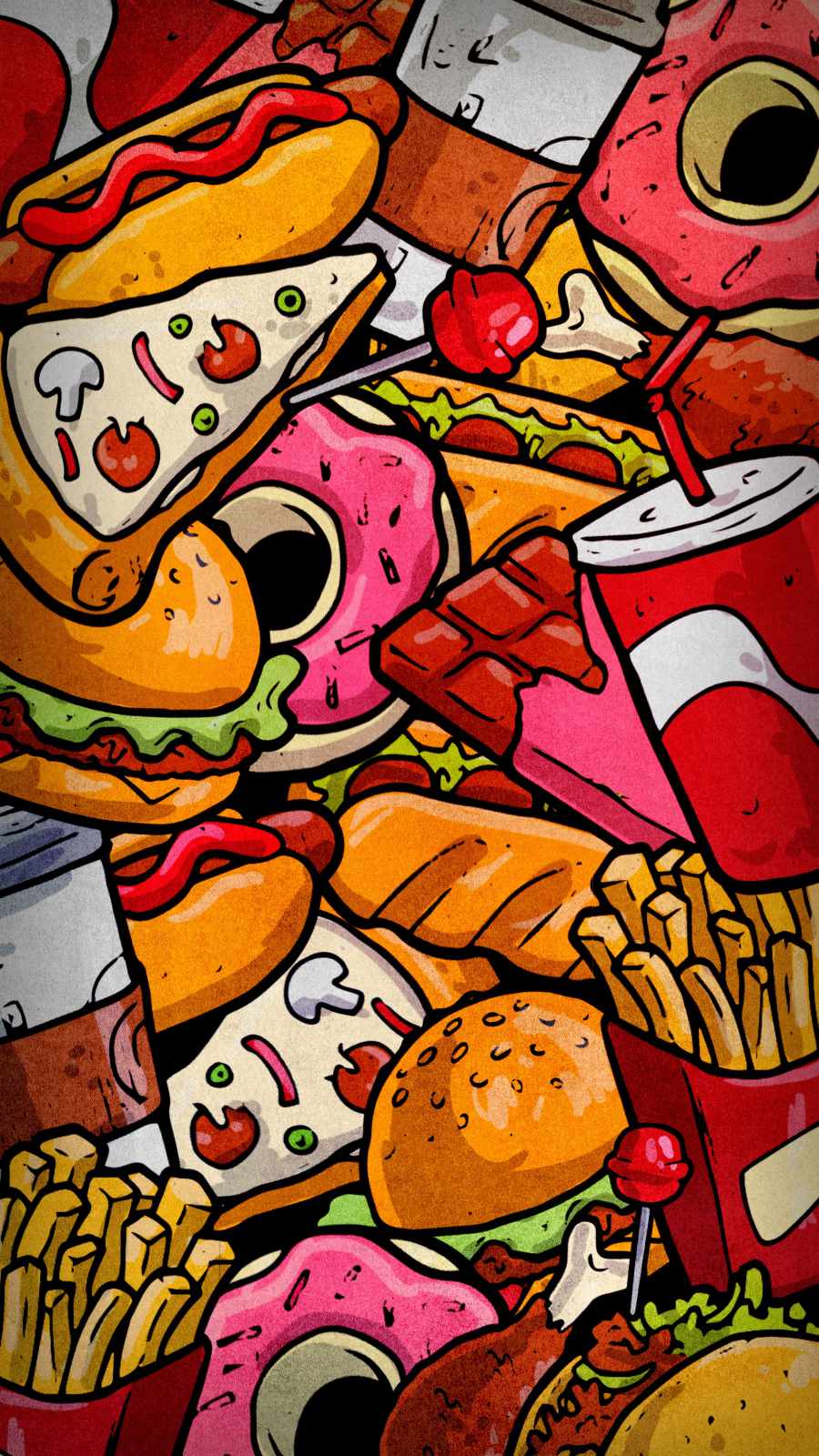 Fast Food Lover iPhone Wallpaper