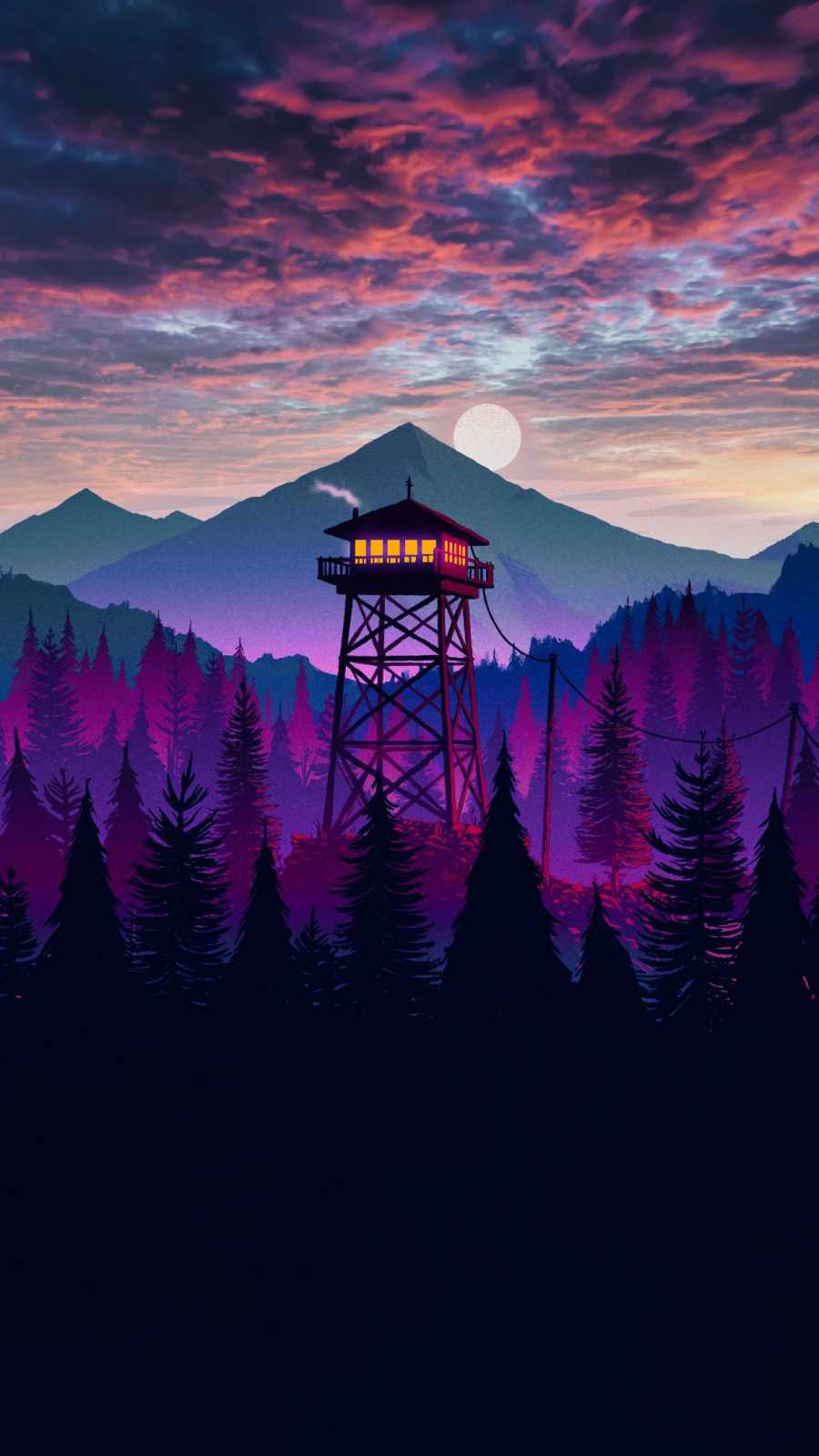 Firewatch Forest iPhone Wallpaper