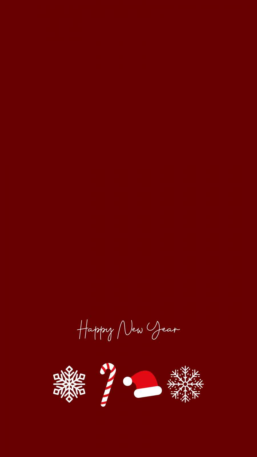 Happy New Year Christmas iPhone Wallpaper