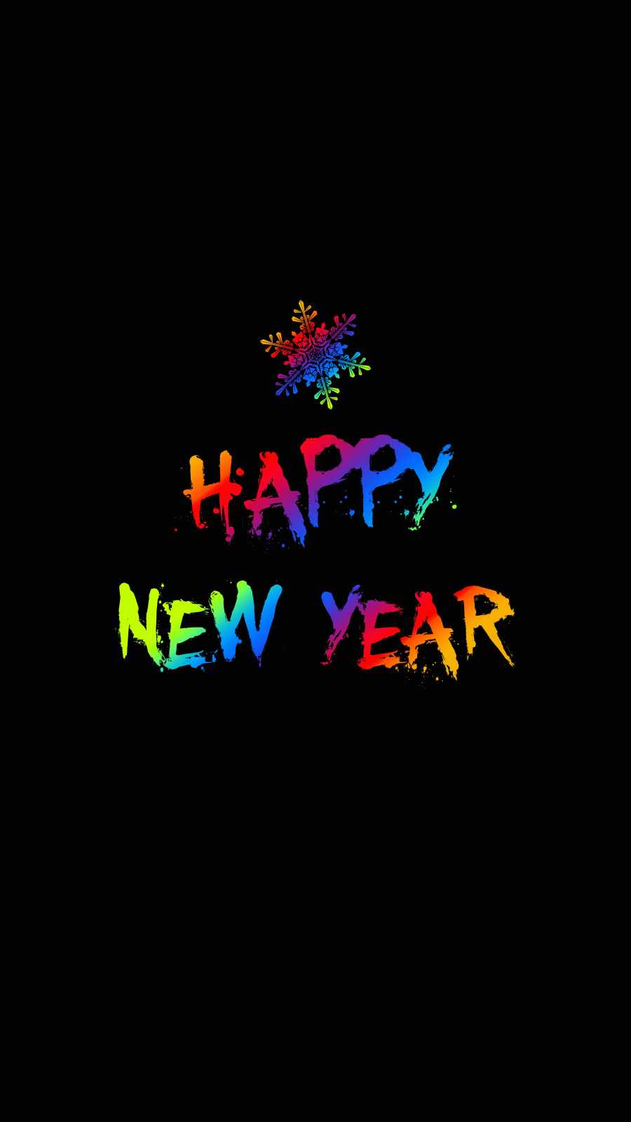 Happy New Year Snow iPhone Wallpaper