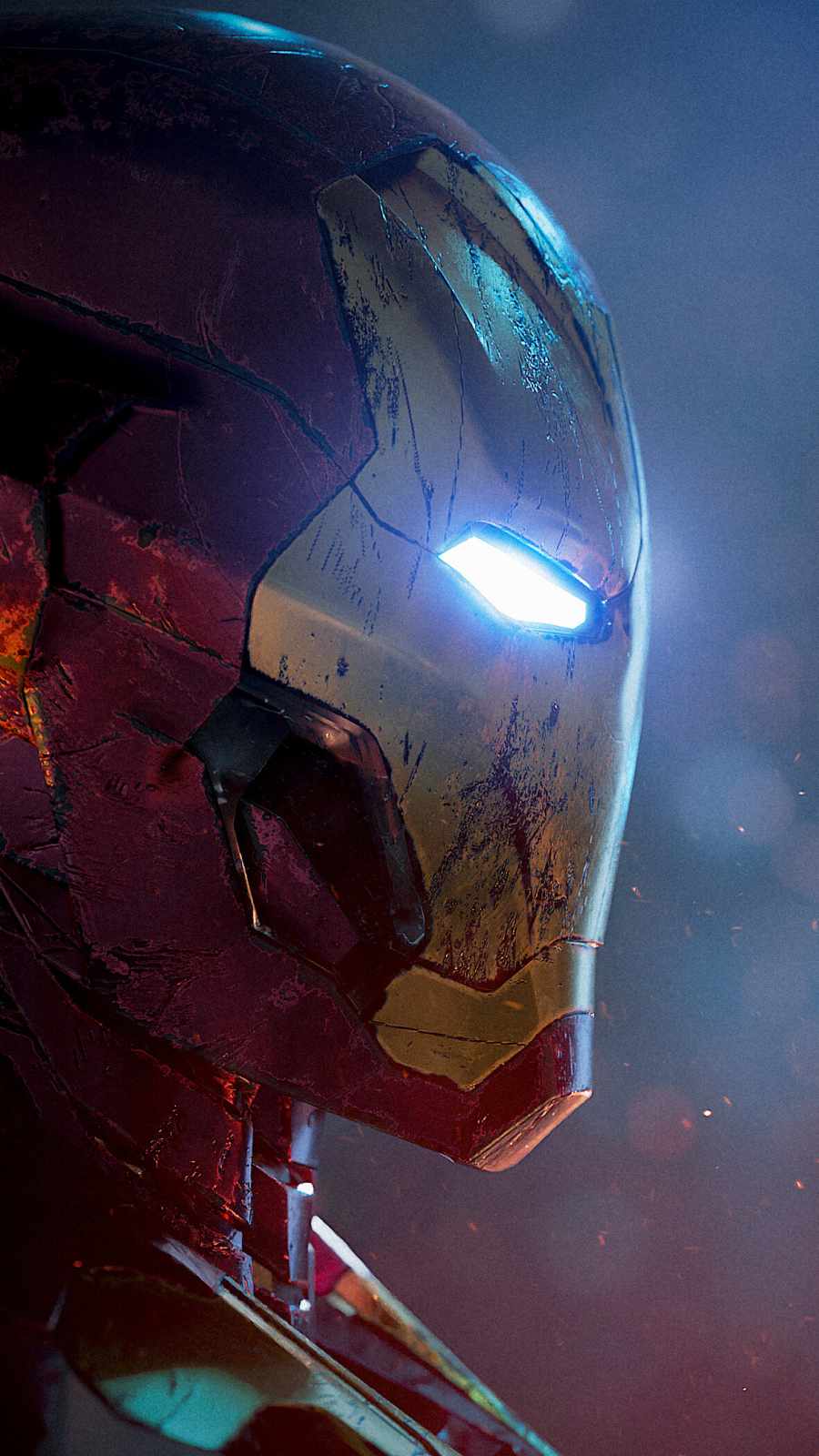 Iron Man Damaged Armor iPhone Wallpaper