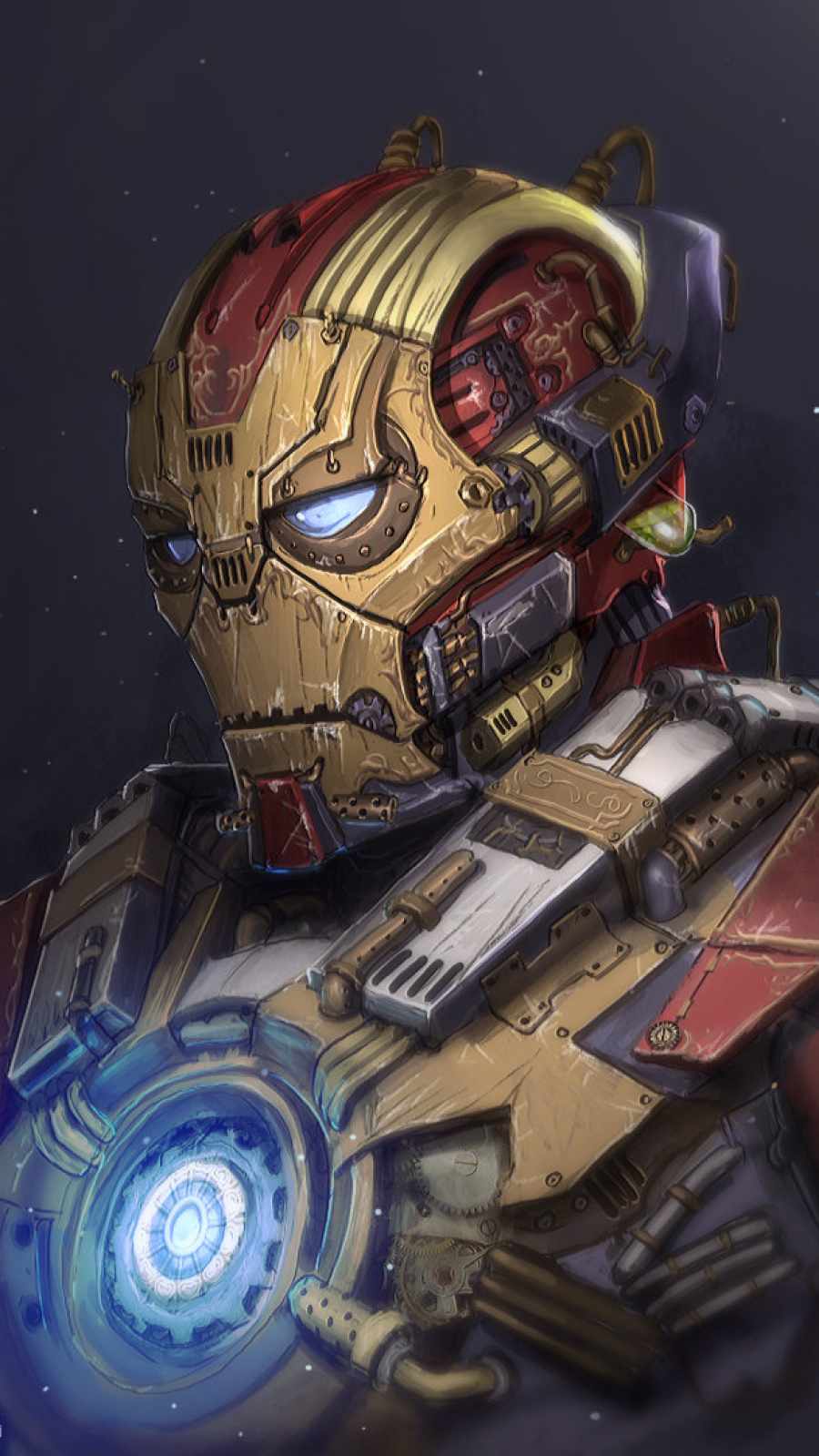 Iron Man Retro Suit iPhone Wallpaper