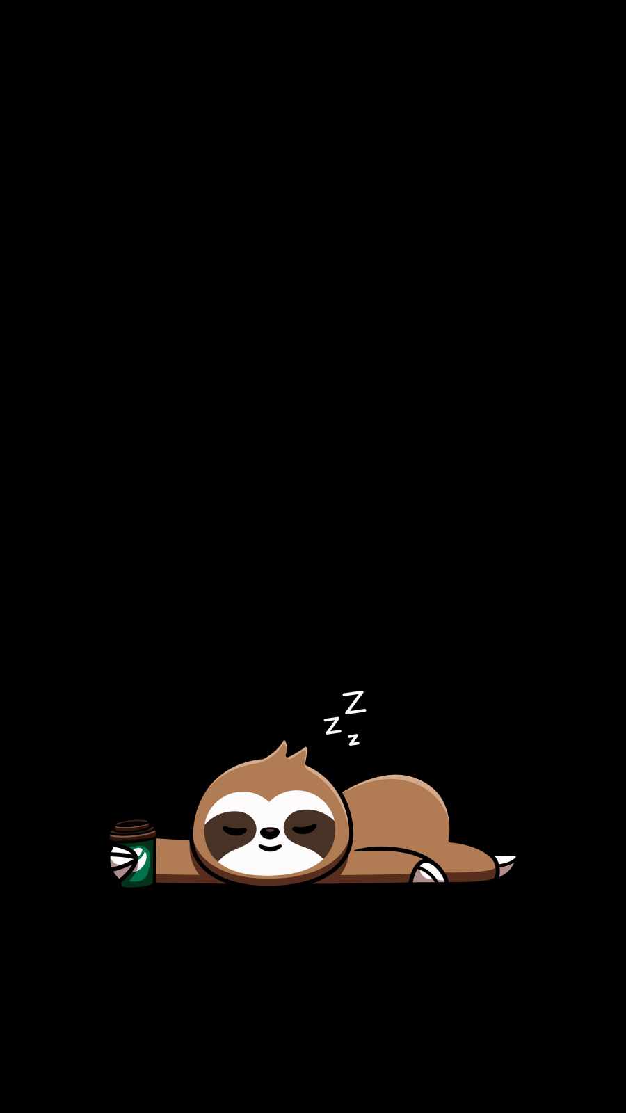 Lazy Sloth iPhone Wallpaper