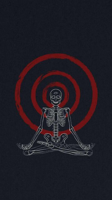 Meditation Skull iPhone Wallpaper