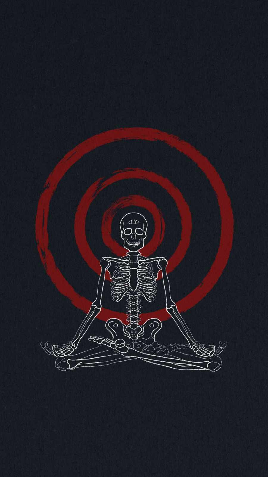 Meditation Skull iPhone Wallpaper