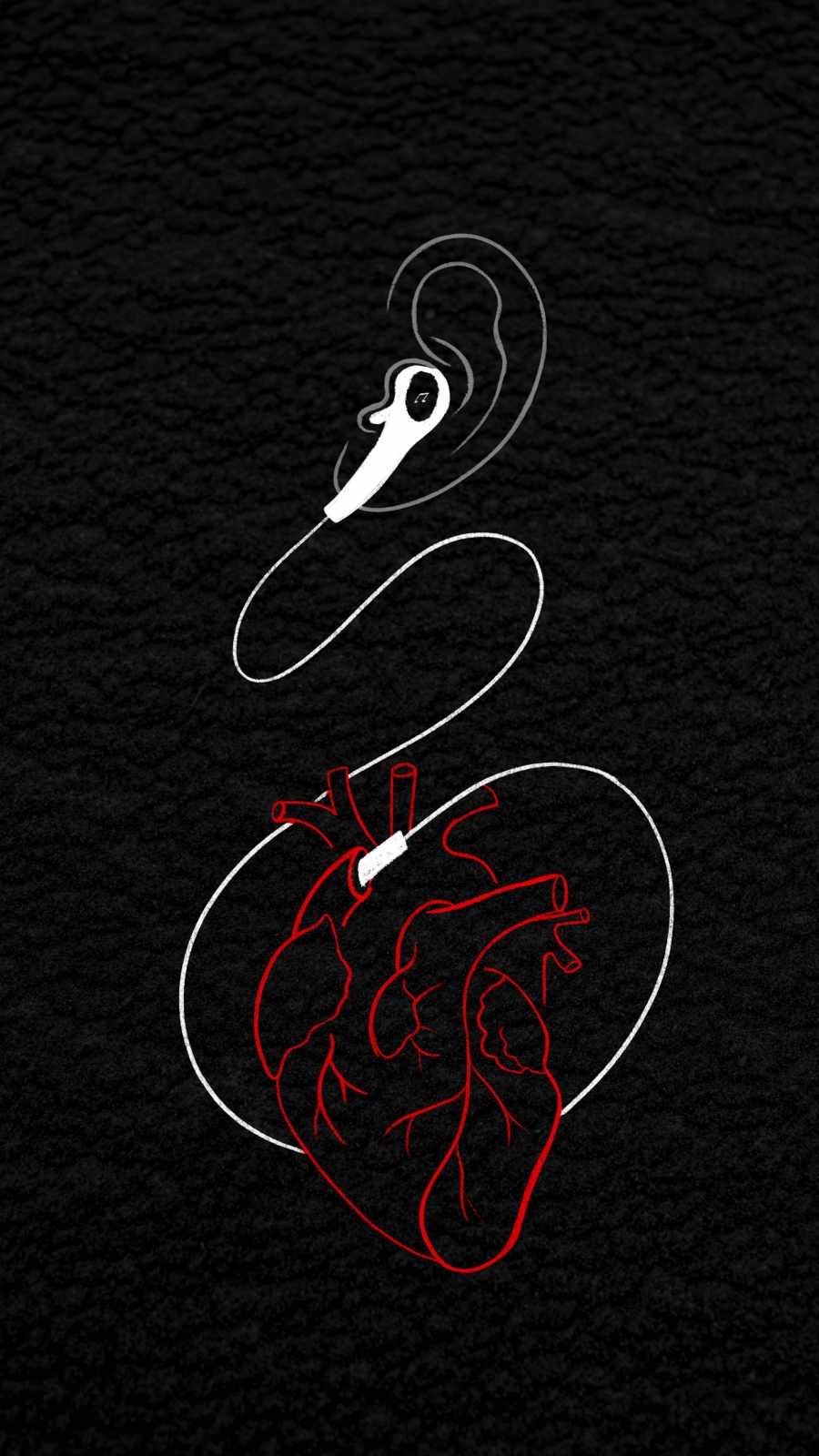 Music to Heart iPhone Wallpaper