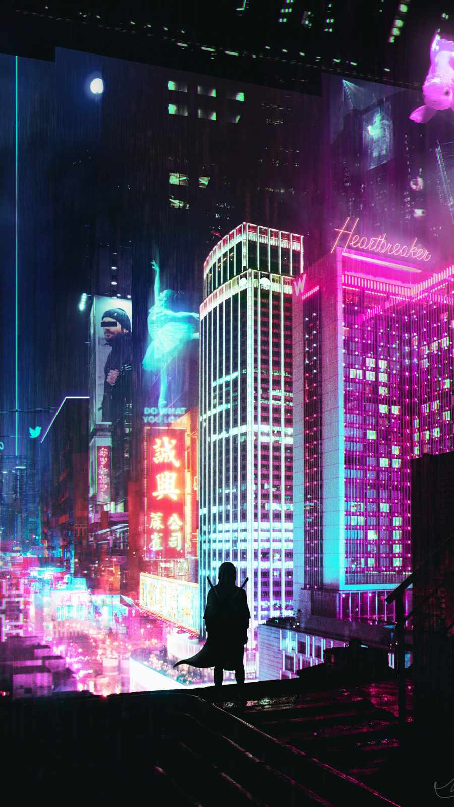 Neo in Cyberpunk iPhone Wallpaper